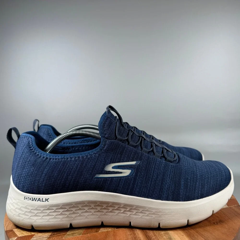 Skechers Mens GoWalk Evolution Ultra Navy Blue Slip On Sneakers 216484 Size 11.5